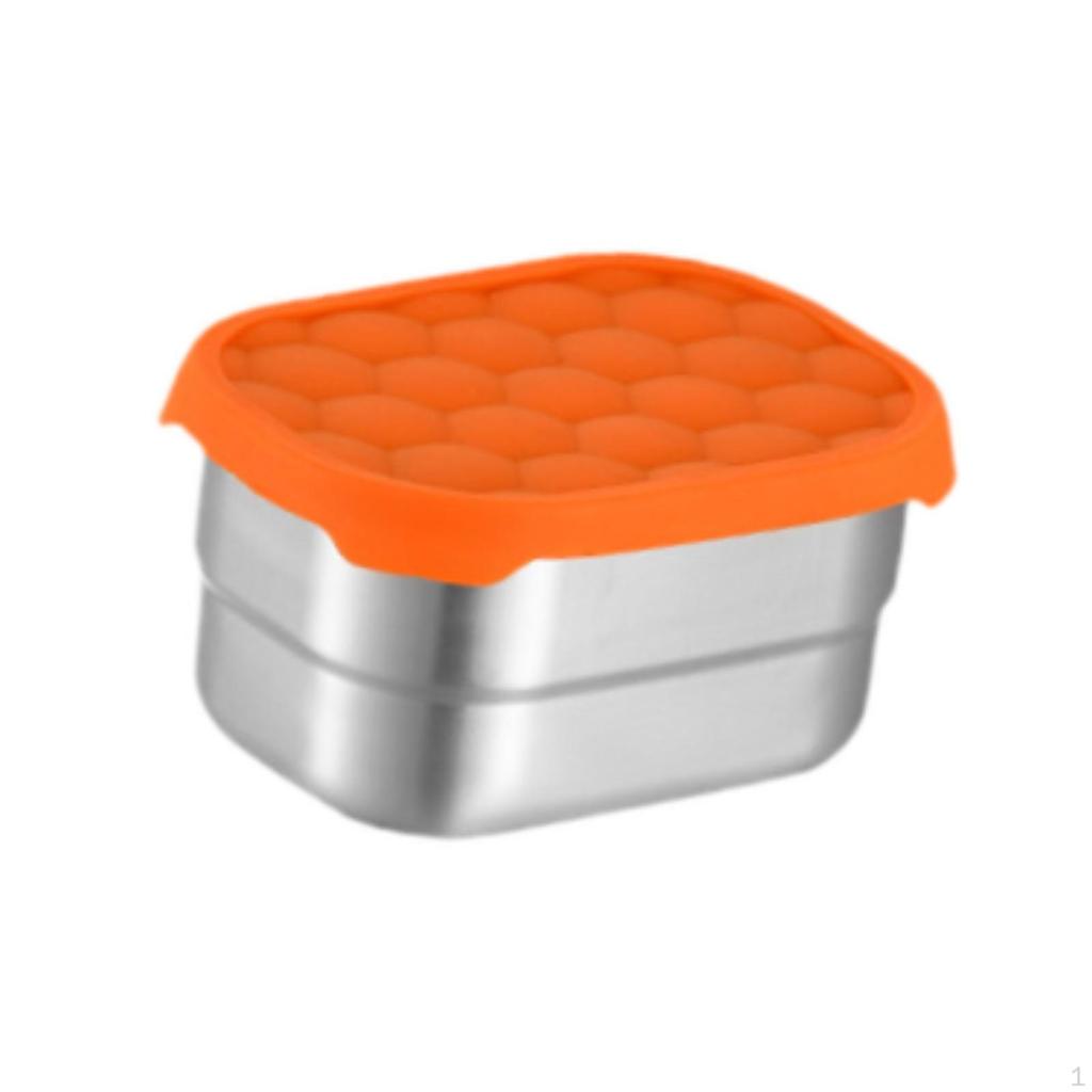 Food Storage Box In Stainless Steel, Versatile Lunch Container for And Pantry Use