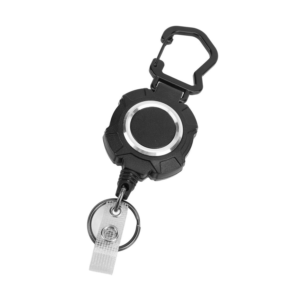 Carabiner ID Badge Holder Fashionable 1mm Thick Stainless Steel Wire Prevent Theft Retractable Keychain for Travel for Outdoor