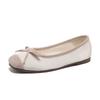 Fashion Soft Sole Single Shoes Women Fashion Round Head Shallow Mouth Butterfly Knot Set Foot Anti-slip Wear-resistant Flat Shoes