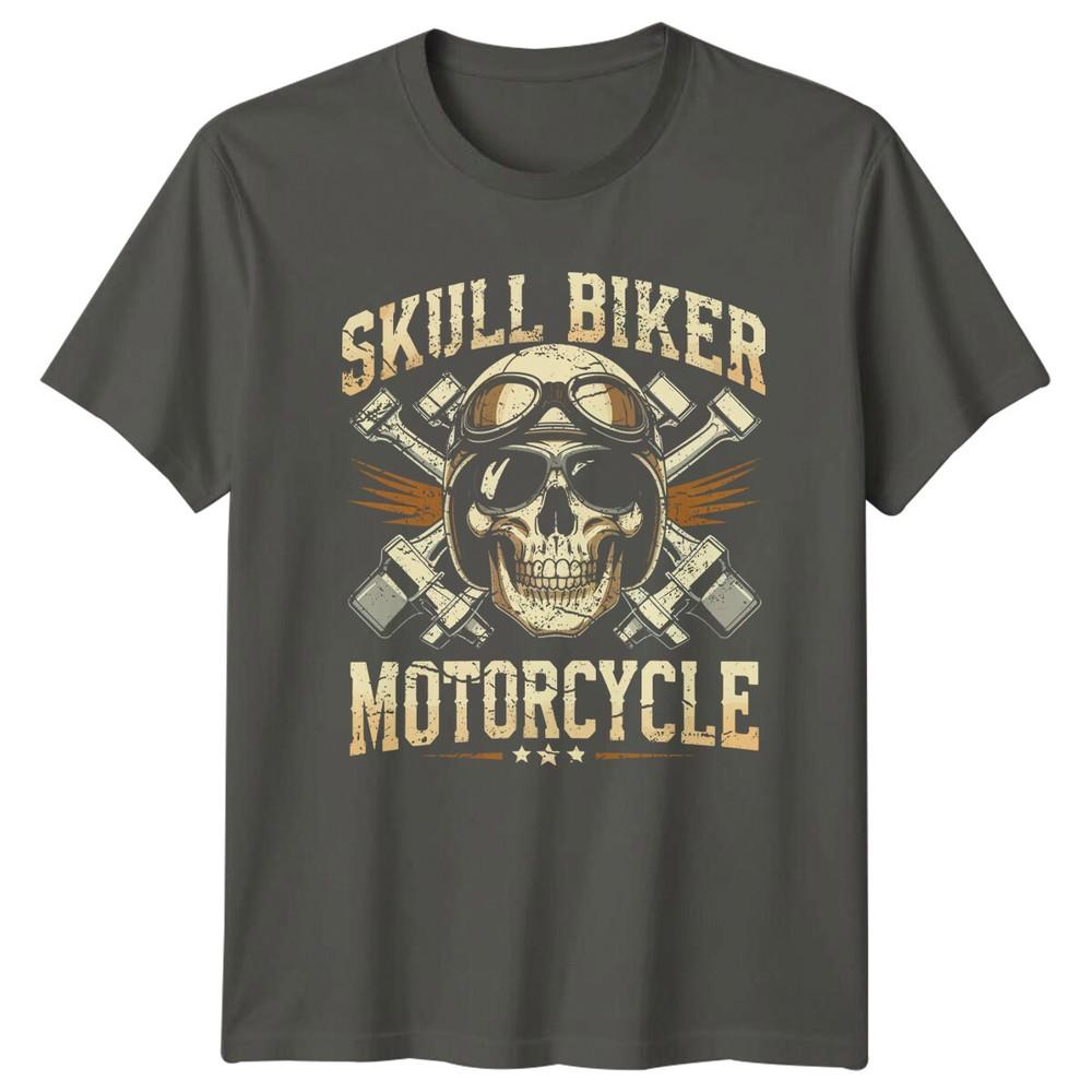 Skull Biker Motorcycle Bikers Unisexs TShirt Unisexs Tee Graphic Unisex Top S
