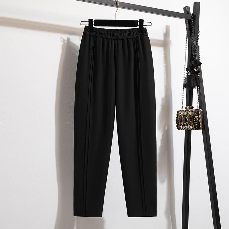 MOJTA Dámské jaro podzim plus velikost ležérní volné kalhoty s vysokým pasem