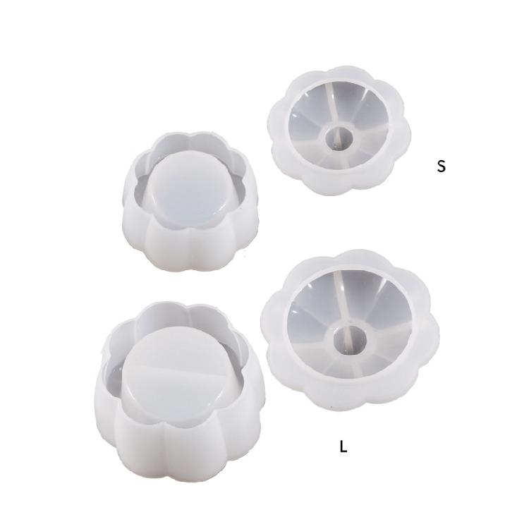 Flower Shaped Storage Container Moulds Silicone Material for Making Storage Box