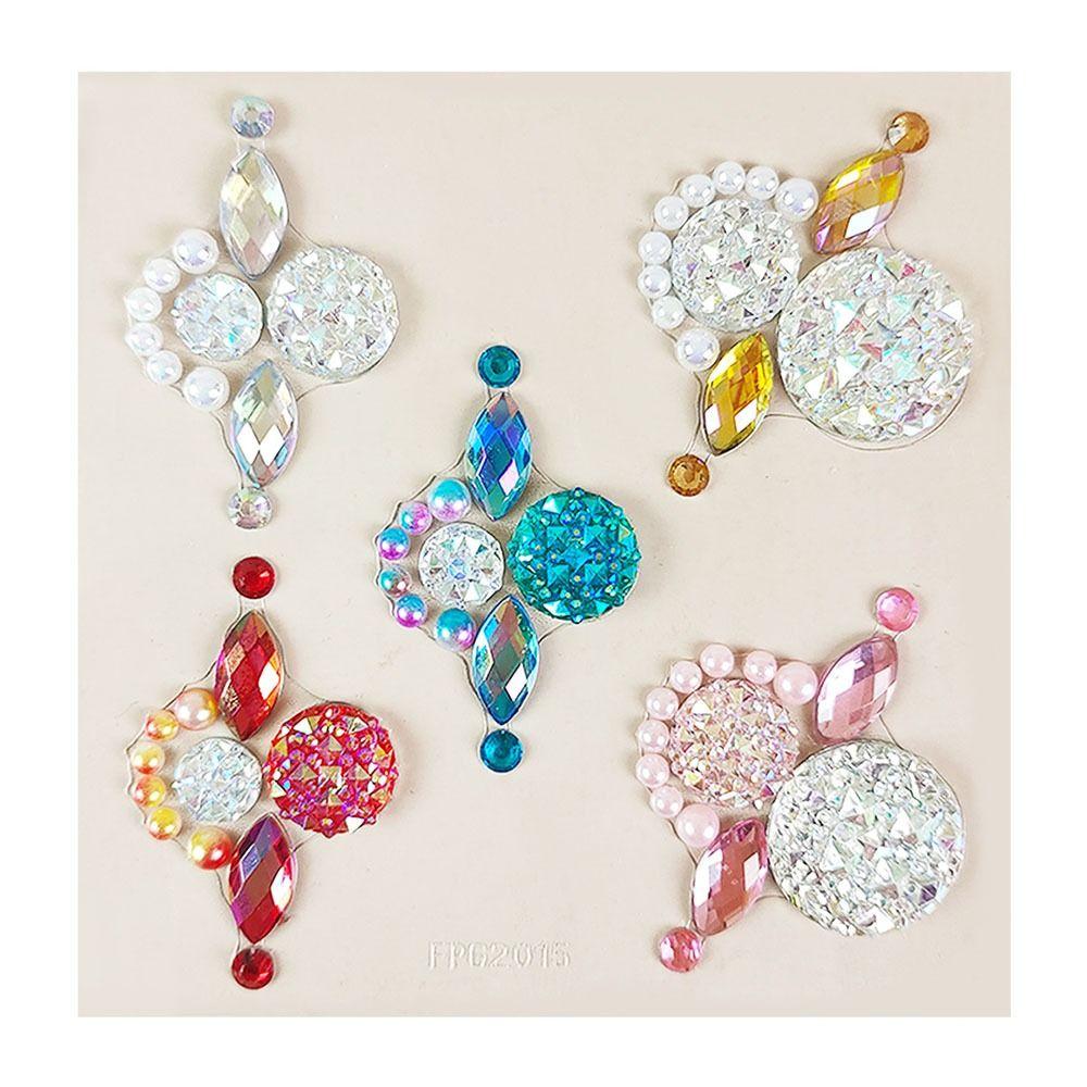 

Mask Makeup Sticker 3D Crystal Rhinestone Tattoo DIY Crystal Gems Tattoo Women 09 5pcs