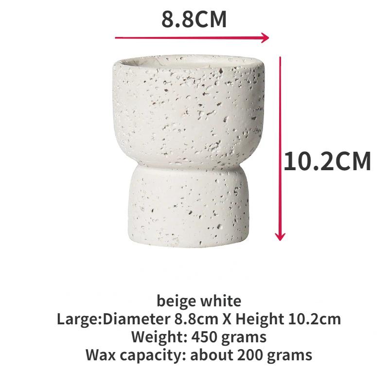 Simple Cement Household Aromatherapy Candles Empty Cups DIY High-value Handicrafts Indoor Candle Holders Decorative Ornaments
