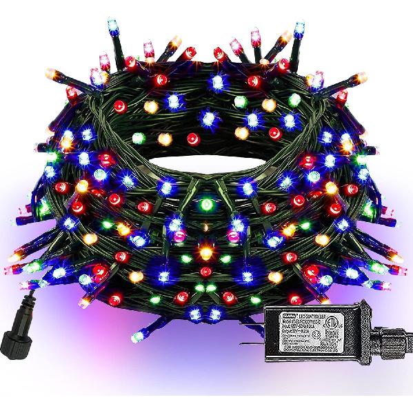Dazzle Bright 132FT 400 LED Christmas Lights, Christmas String Lights Plug in with 8 Modes, Waterproof Christmas Decorations for Xmas Indoor Outdoor