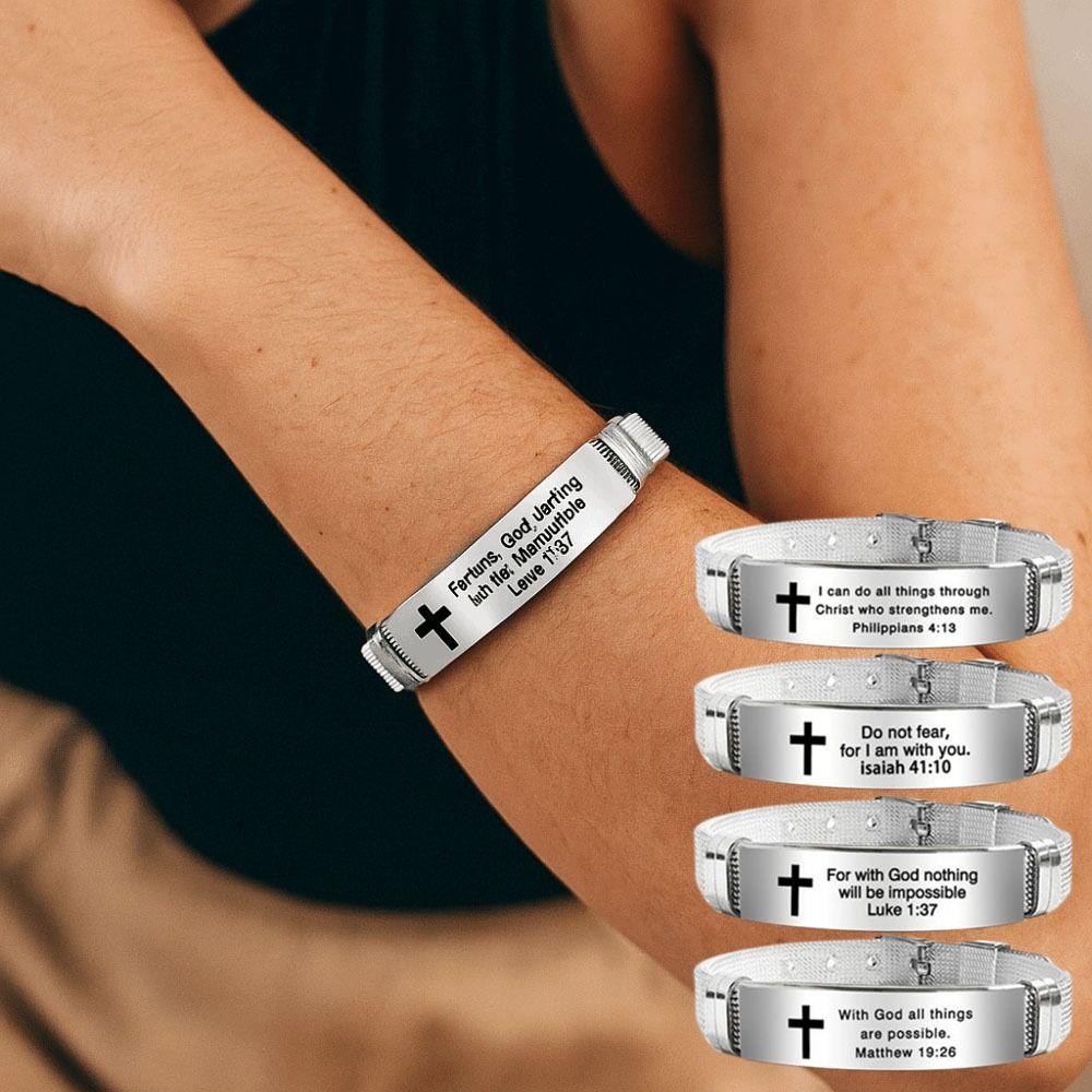 Silver Family Friendship Bracelet Adjustable Bible Verse Bracelet  Religious Gifts