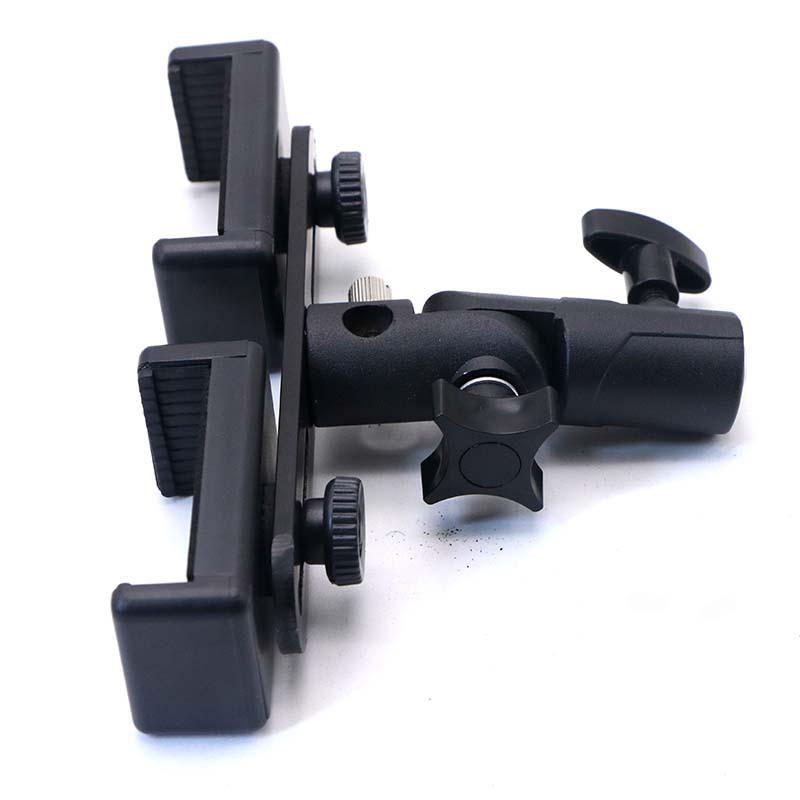 Dual Phone Clip Desktop Tripod: Portable, Adjustable 2-Camera Mount for Live Streaming