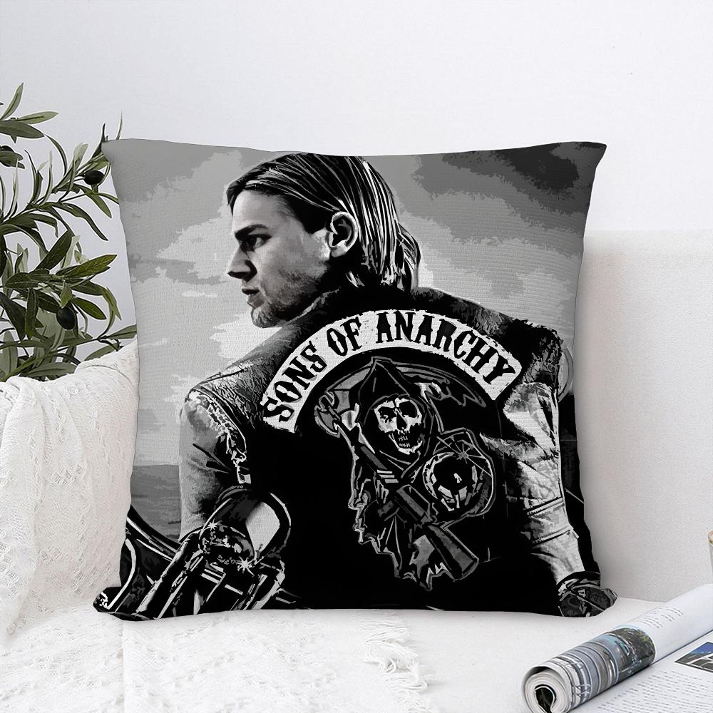 TV Sons Of A-Anarchy Kissenbezug Sofa Dekorative Wohnkultur Doppelseitiger Druck Plüsch Quadratische Überwurf-Kissenbezüge Kissen Deko Abdeckung