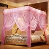 1,5/1,8m Schlafzimmer Spitze Plissee Moskitonetz Verschlüsseltes Netz Quadratisches Bett Baldachin Ohne Gestell Doppel Queen Size Betten Vorhang Heimdekoration