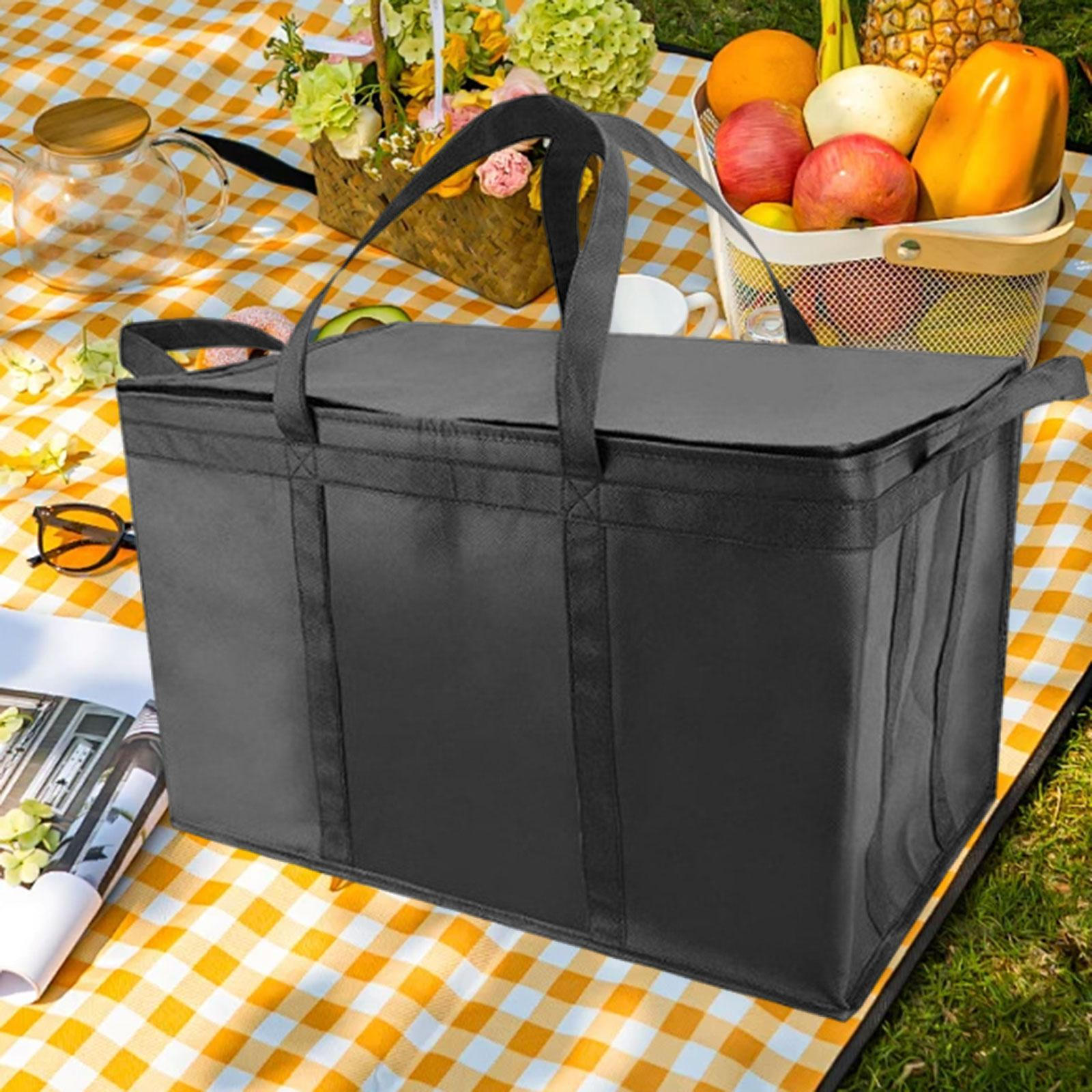 Изолированная сумка для доставки сумка на вынос сумка-тоут для подогрева продуктов большая сумка для вечеринок black 1327₽