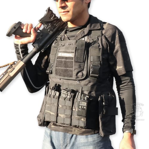 SHENKEL Open-Top 3-Row Magazine Pouch, Camouflage, Multicam MOLLE, for M4, M16, AK, and Airsoft