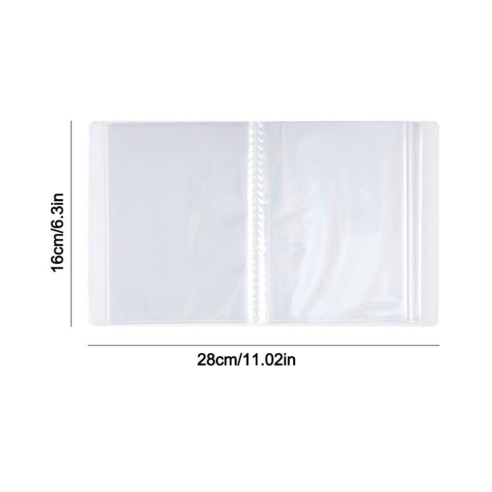 Waterproof A6 Information Booklet With 40 Pockets Large Capacity Clear Photo Storage Album Transparent