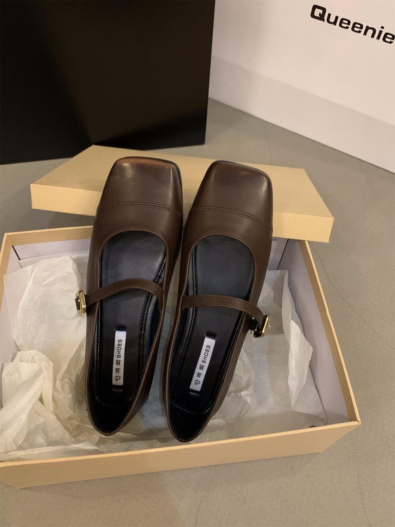 Flat-bottomed Silver Mary Jane Single Shoes Women's Shoes Spring and Autumn 2025 New Spring Skirt French Gentle Evening Shoes