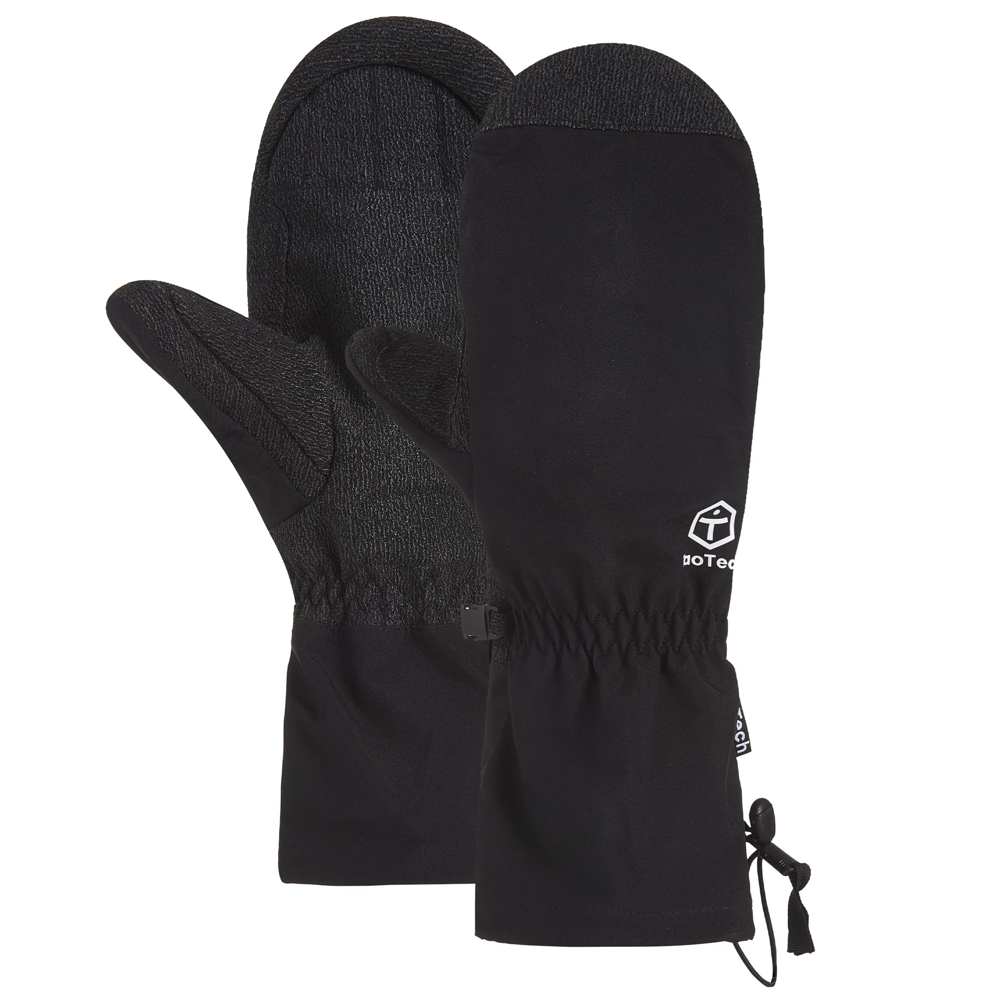 

TaoTech Snowboard Glove Covers, Kevlar Carving Mittens for Men and Women, Waterproof and Cushioned Ski Gloves (L-XL, Black)