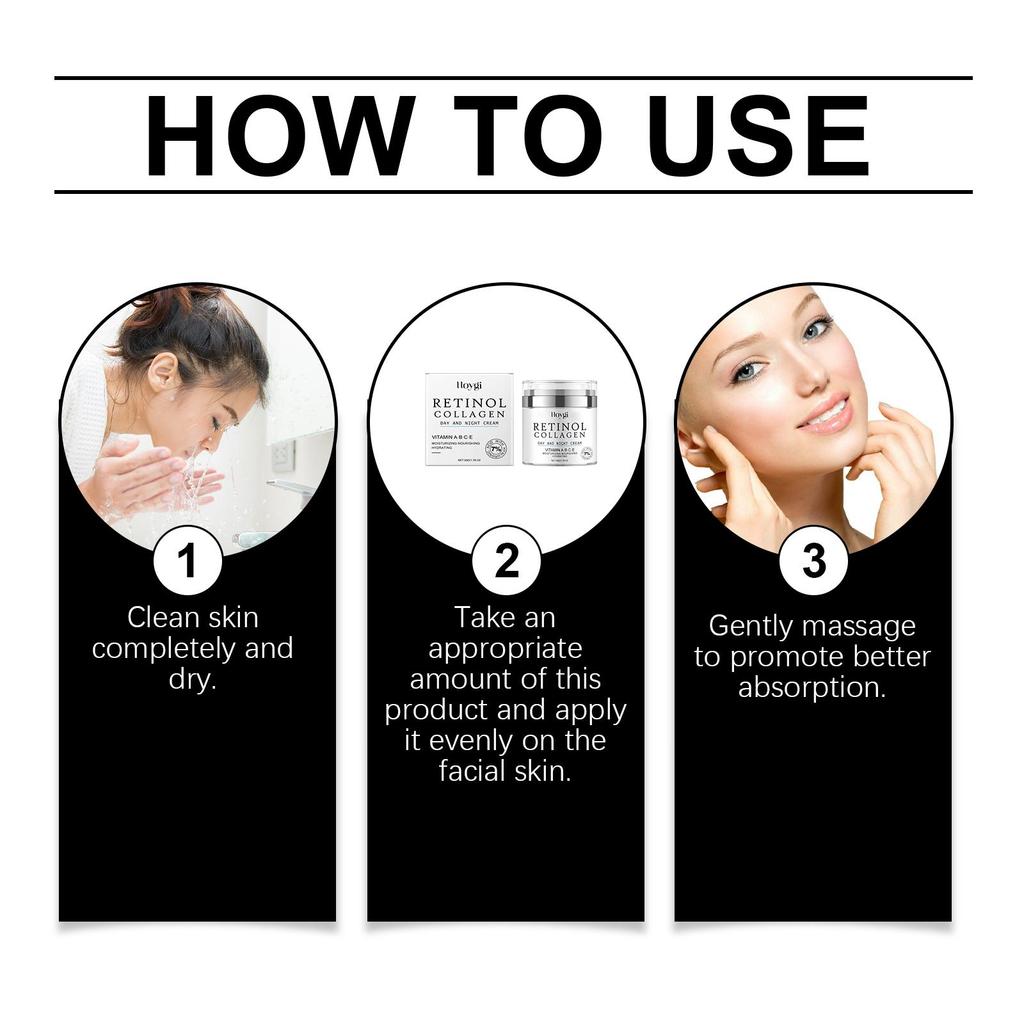 Retinol Anti-Aging Gesichtscreme Feuchtigkeitsspendend Kollagen Faltenentfernung Straffend Hautglättend Pflegend Glow Hautpflegecreme 50g