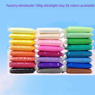 "Super Light 100g Clay - 24 or 36 Colors for Kids' Crafts and Space Mud Modeling"