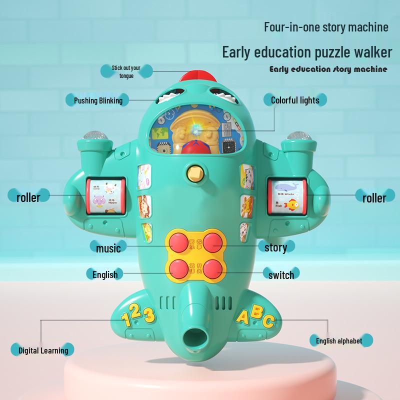 Kinder Flugzeug Lauflernhilfe & Geschichten-Buggy Spielzeug