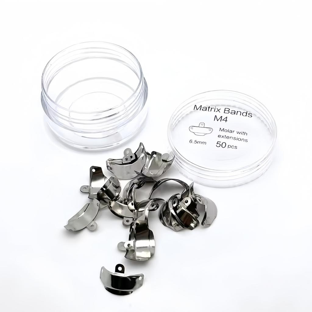 50Pcs/Box Contoured Dentistry Metal Matrix Professional Grade Sectional Matrix System Refill Matrices Bands Teeth Replacement Tools