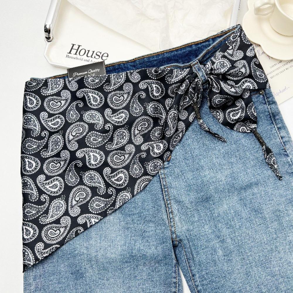 Versatile Accessory Waist Triangle Scarf Belt Literary Style Shirt Extender Jeans Waist