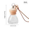 1PC 8ml Hanging Car Air Freshener Diffuser Empty Pendant Perfume Aromatherapy Bottle Clear Glass Refillable Car Ornament