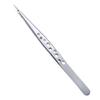 High-Precision Stainless Steel Cross-Hole False Eyelash Tweezers