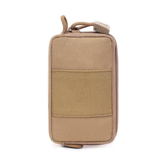 Portable Waist Bag with Clear Card Holder Waterproof Multifunction Hanging EDC Tools Coin Keys Storage Pouch Outdoor Camping Hiking Accessories