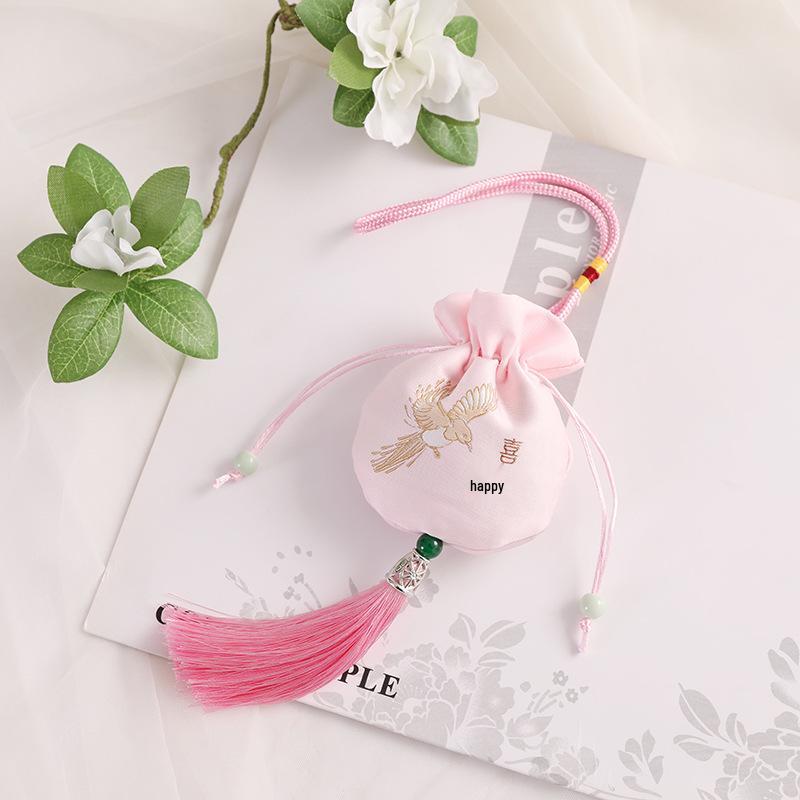 Ping An Cultural Scenic Amulet: Hanfu Style Sachet Pendant for Safety and Luck
