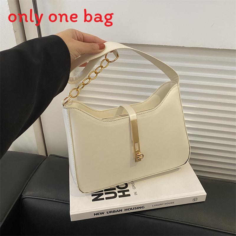 Korean Style Small Pu Handbag With Chain Strap For Daily Use