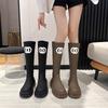Women Boots Fashion Outdoor High Tube Boots Women Thick-soled Waterproof Shoes Women Versatile Solid Color Over-the-knee Boots