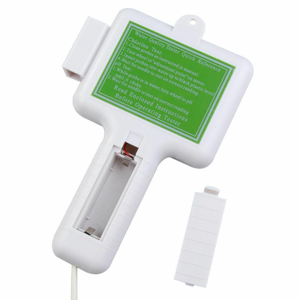PH CL2 Chlorine Tester Digital Water Quality Monitor for Pool Spa PH Meter FB(No Battery)