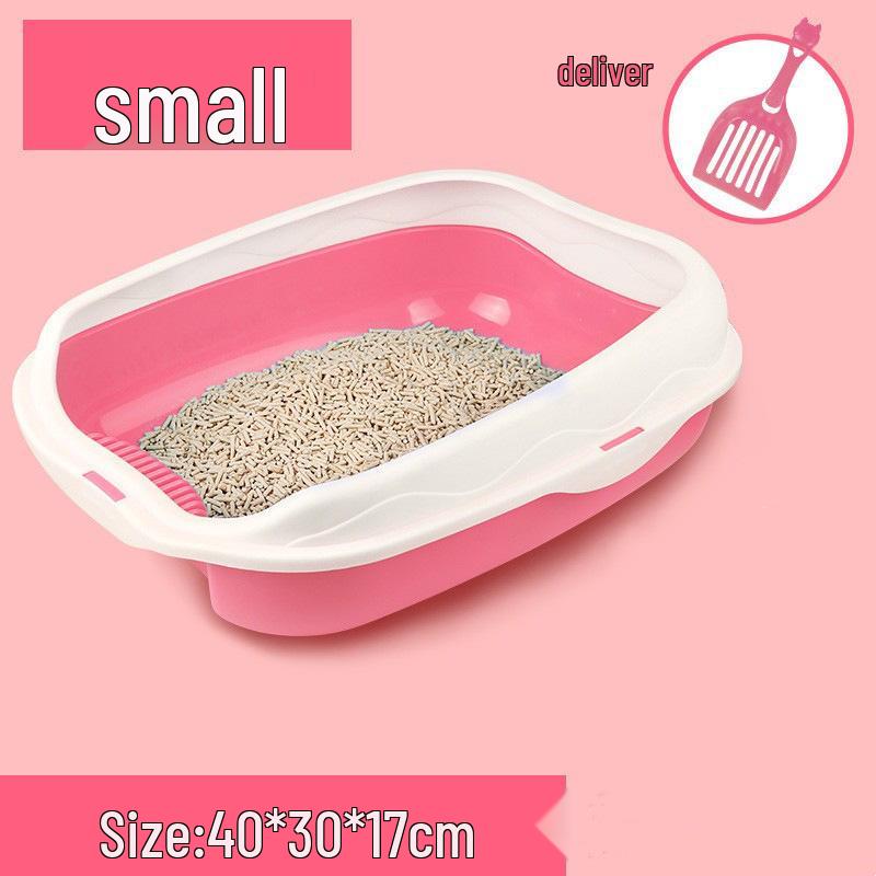 Extra Large Splash-Proof Cat Litter Box with Odor Control