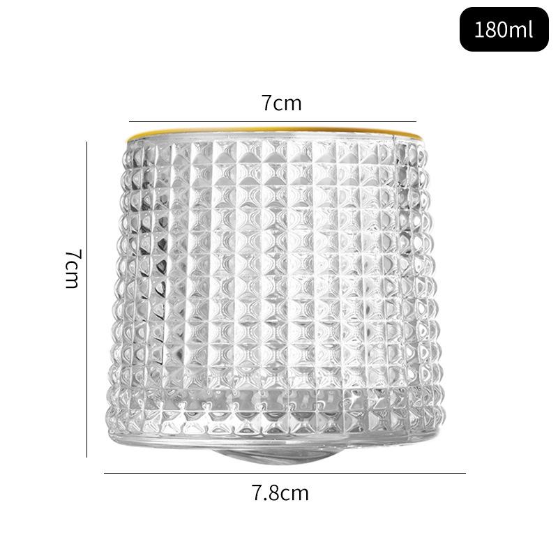 Roaring Doll Thickened Whiskey Glass with Hammer Pattern - Luxury Home Bar Glassware
