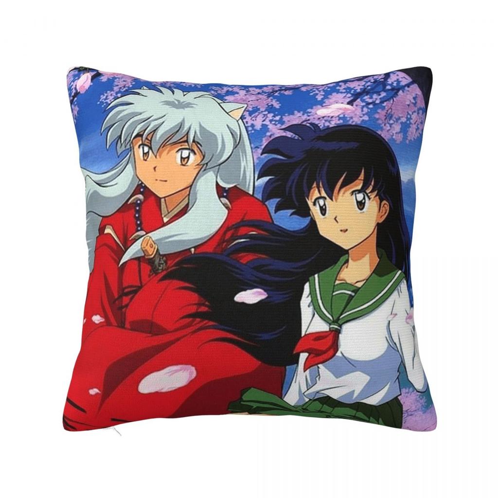 Anime Inuyasha Square Pillowcase Cushion Cover Pillow Case Throw Pillow Cover for Home Sofa Living Room