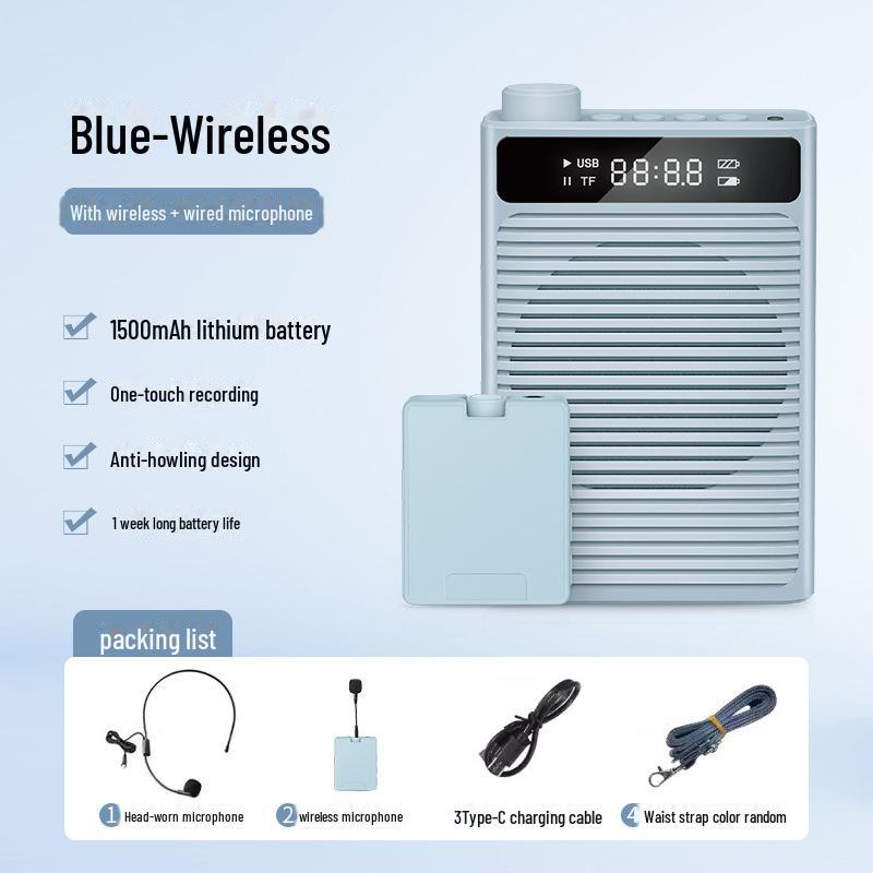 Alto-falante Sem Fio Portátil Little Bee com Microfone de Lapela para Professores e Eventos de Dança