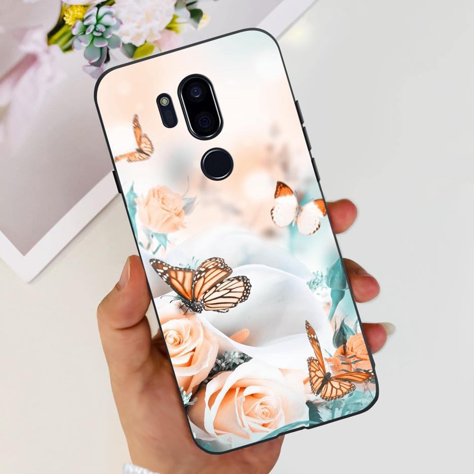 Para LG G7 thinQ Funda G710EM LM-G710 G710 Cubierta Pintada de Lujo Fundas de Teléfono de Silicona Suave Para LG G7 ThinQ Cubiertas Traseras 6.1'' Parachoques