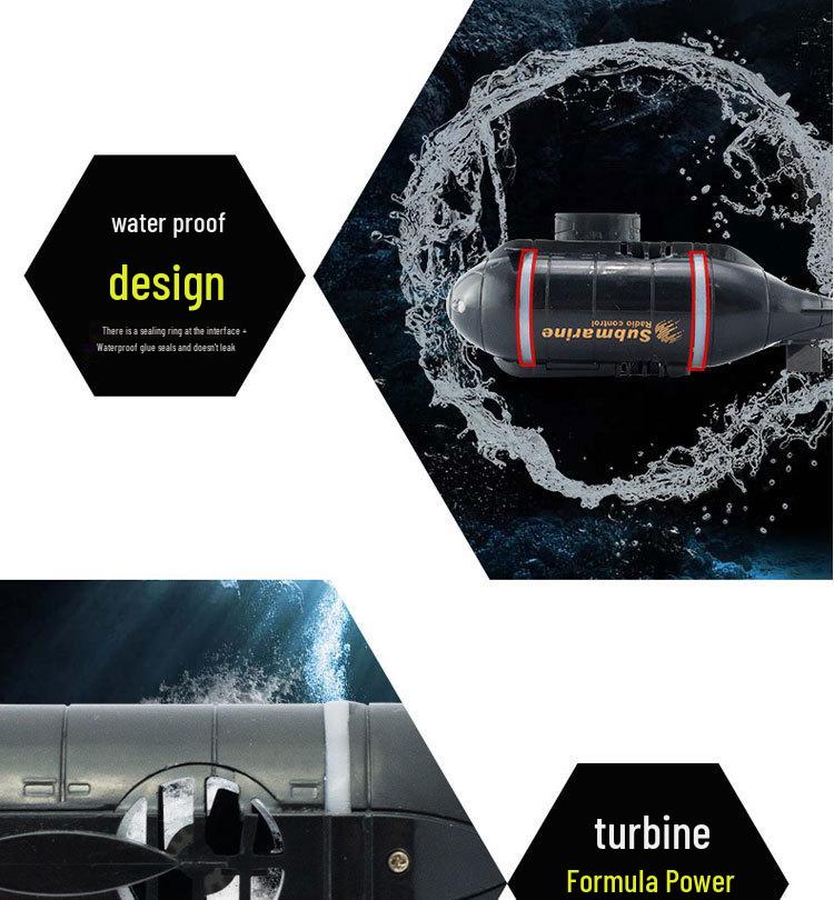Four-Six Channel Mini Wireless Remote Control Submarine Toy Boat for Teasing Fish