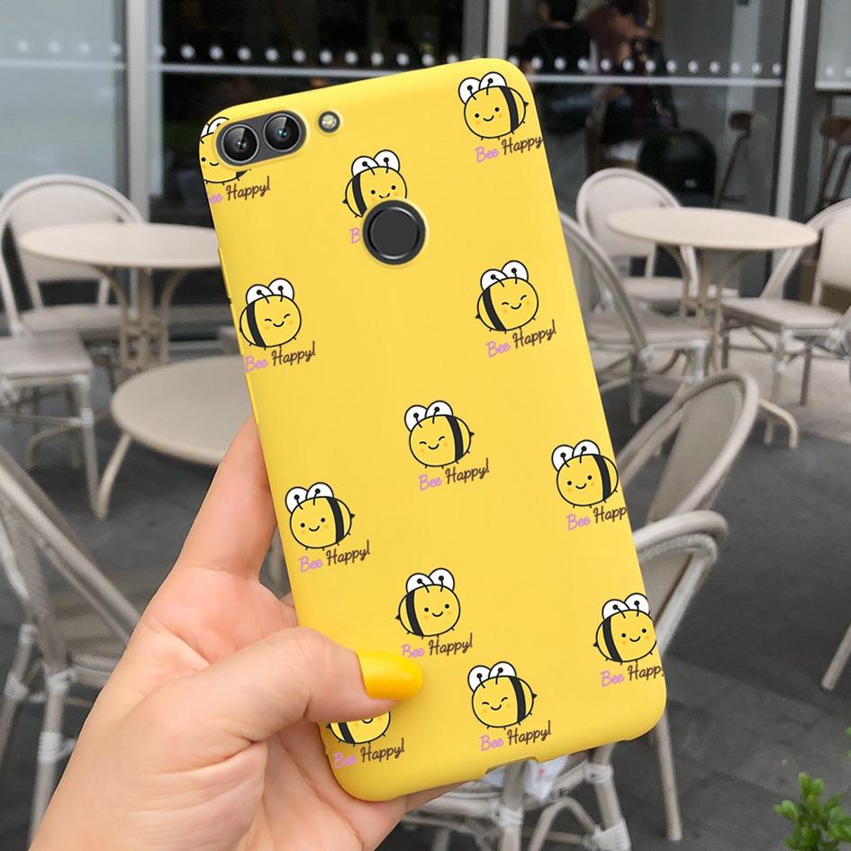 For Huawei P Smart Case For Huawei P Smart 2018 Daisy Flower Phone Case FIG-LX1 Soft Tpu Silicone Back Cover On PSmart 5.65" Bag