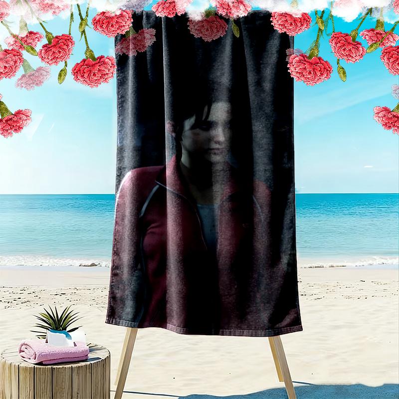 Left Dead Print Beach Towel Large Soft Quick Dry Towel For Beach Camping Swimming