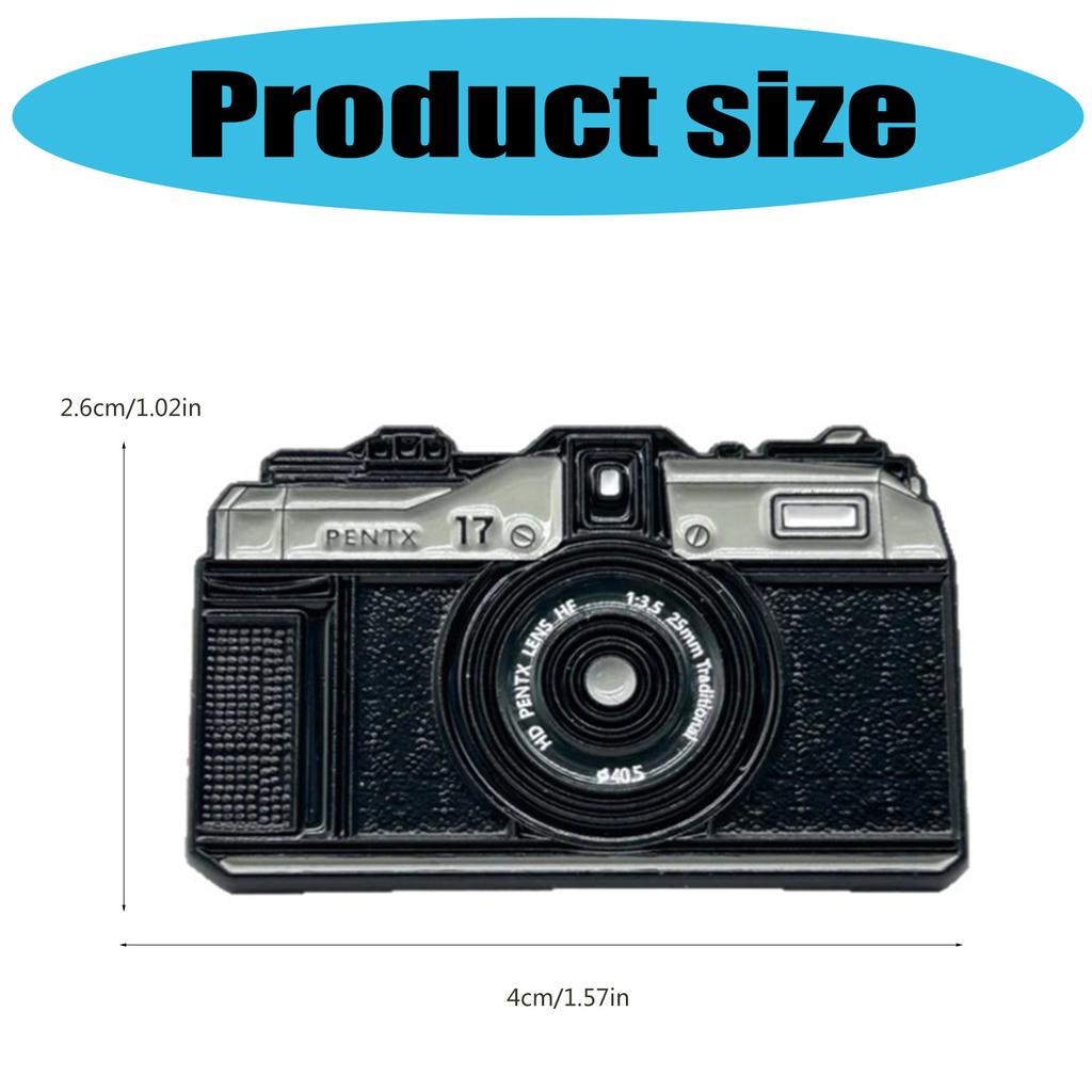 Film Camera Shape Brooch Elegant Clothing Jewelry Fashion Accessories Suitable for Fashion Women and Girl Present