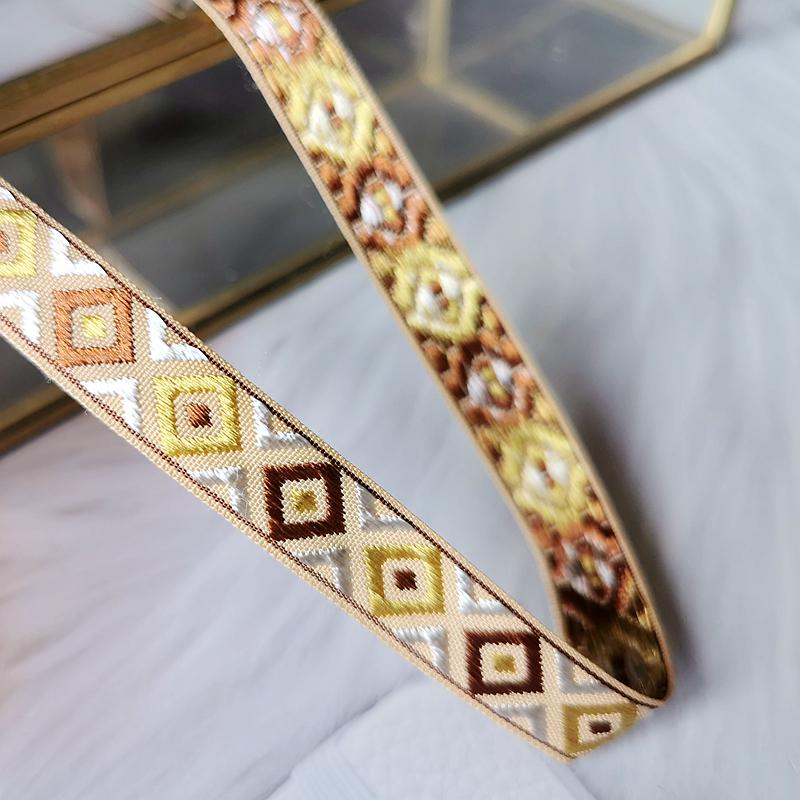 Misi Ethnic Embroidery Jacquard Ribbon for DIY Doll Clothing