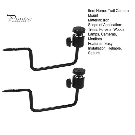 2 szt. Uchwyt na kamerę szlakową do montażu na drzewie Uchwyt na kamerę szlakową Regulowany uchwyt na kamerę do gry na zewnątrz Uchwyt montażowy