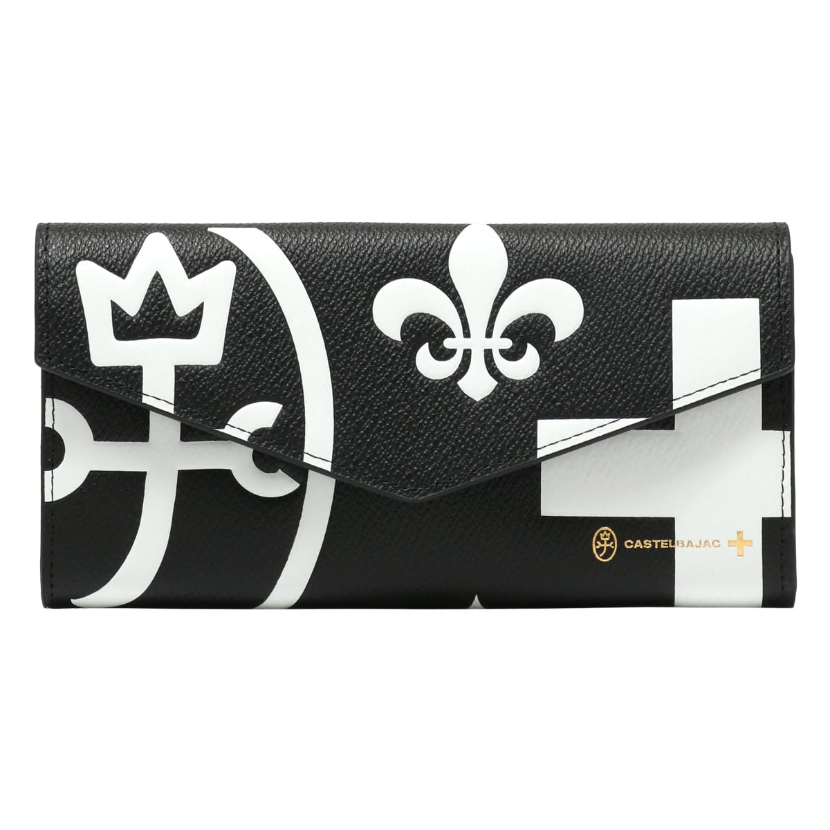 

Cover Genuine Leather 081605 Nezel Large Capacity Card Storage Black [Castelbajac] Women s [01]