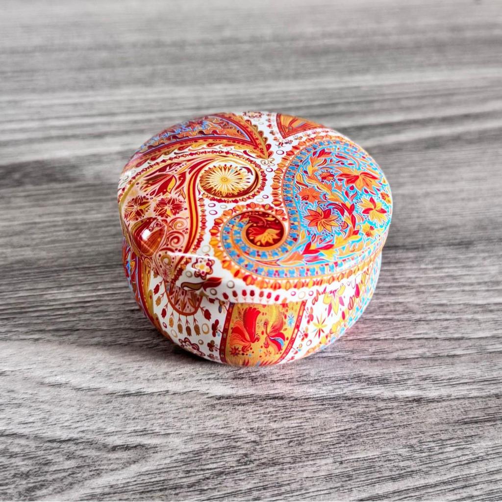 Cross-Border 2.2oz Scented Candle Tin - Candy Flower Tea Pear Design Gift Box