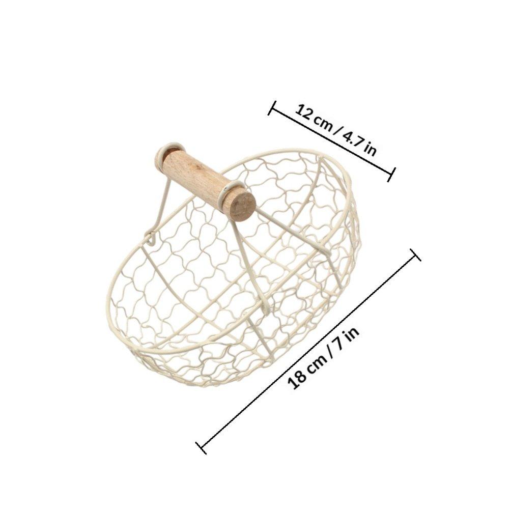 1Pcs Retro Style Storage Basket Iron Household Kitchen Organizer Decorative Fruit Bread Container Desktop Organizer for Home