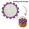 Crochet Flower Coasters Handmade Vintage Bouquet Knitted Rose Flower Decorative Coasters Anti-scald Table Mats Without Flower Pot