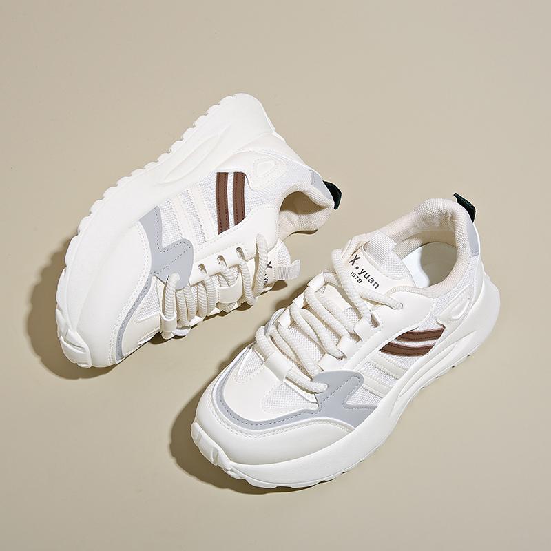 

Мода 2024 Модные и универсальные трендовые уличные удобные спортивные туфли на толстой подошве Повседневные дышащие спортивные туфли для женщин 40