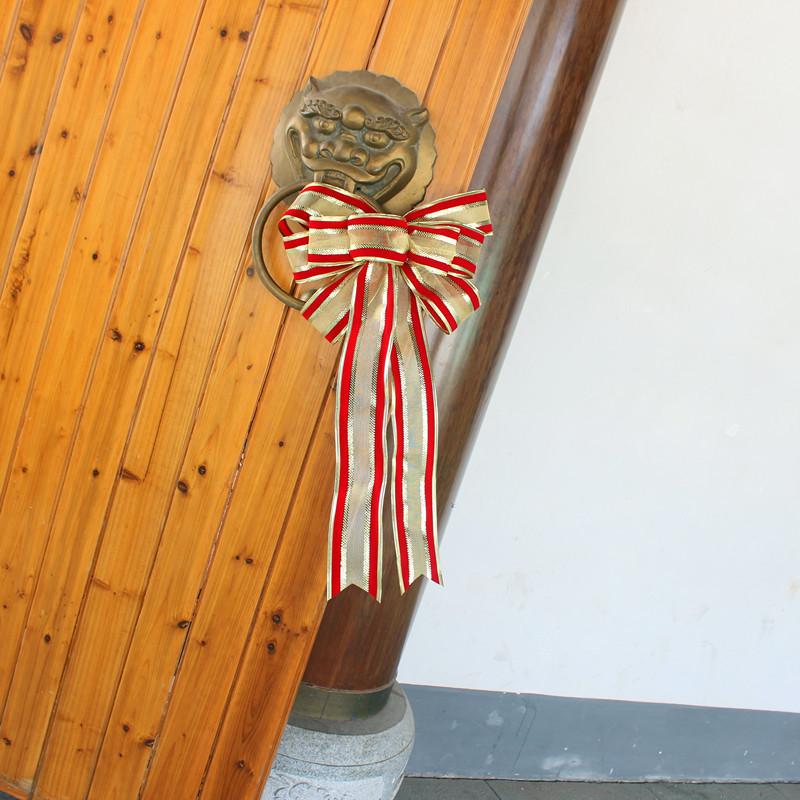 Große Gold-Rote Weihnachts-Schleifen-Dekoration Perfekt für Weihnachtsbaum-Dekorationen