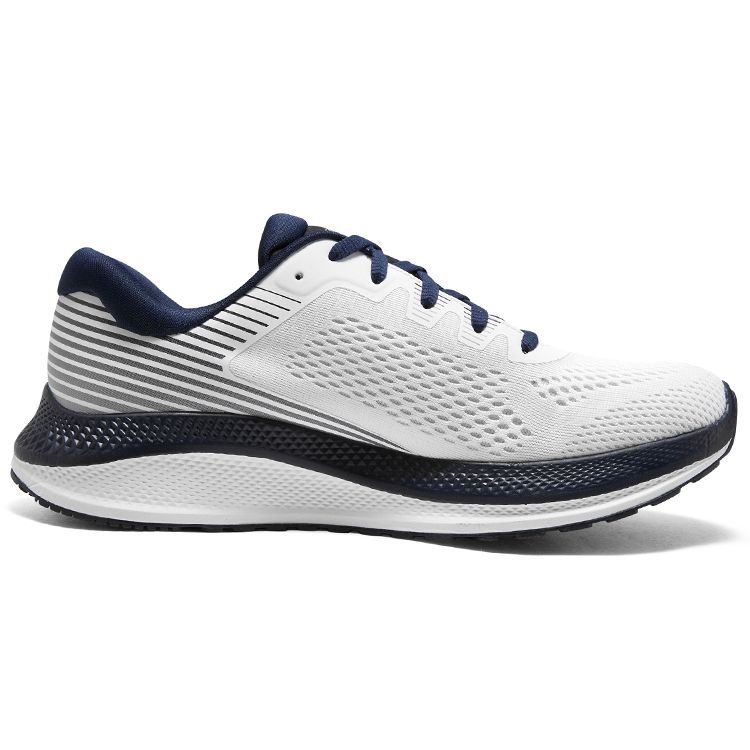 Skechers Comfortable Versatile Shock Absorbing Low Top Casual Running Shoes Men sneaker White Black 246053-WNV