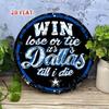 2D Flat Sports Team Sign, Round Aluminum Metal Tin Wall Art for Home Decor Bedroom Living Room