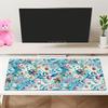 Blue floral pattern mouse pad rubber anti slip computer laptop desktop pads thick keyboard PC accessories lock edge design